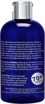 Aussie Trace Minerals - Magnesium Rich, Low Sodium, Complete Electrolyte Drops for Hydration, Energy & Recovery - 8oz / 240ml Liquid Supplement - Vegan, Keto Friendly - Image 3