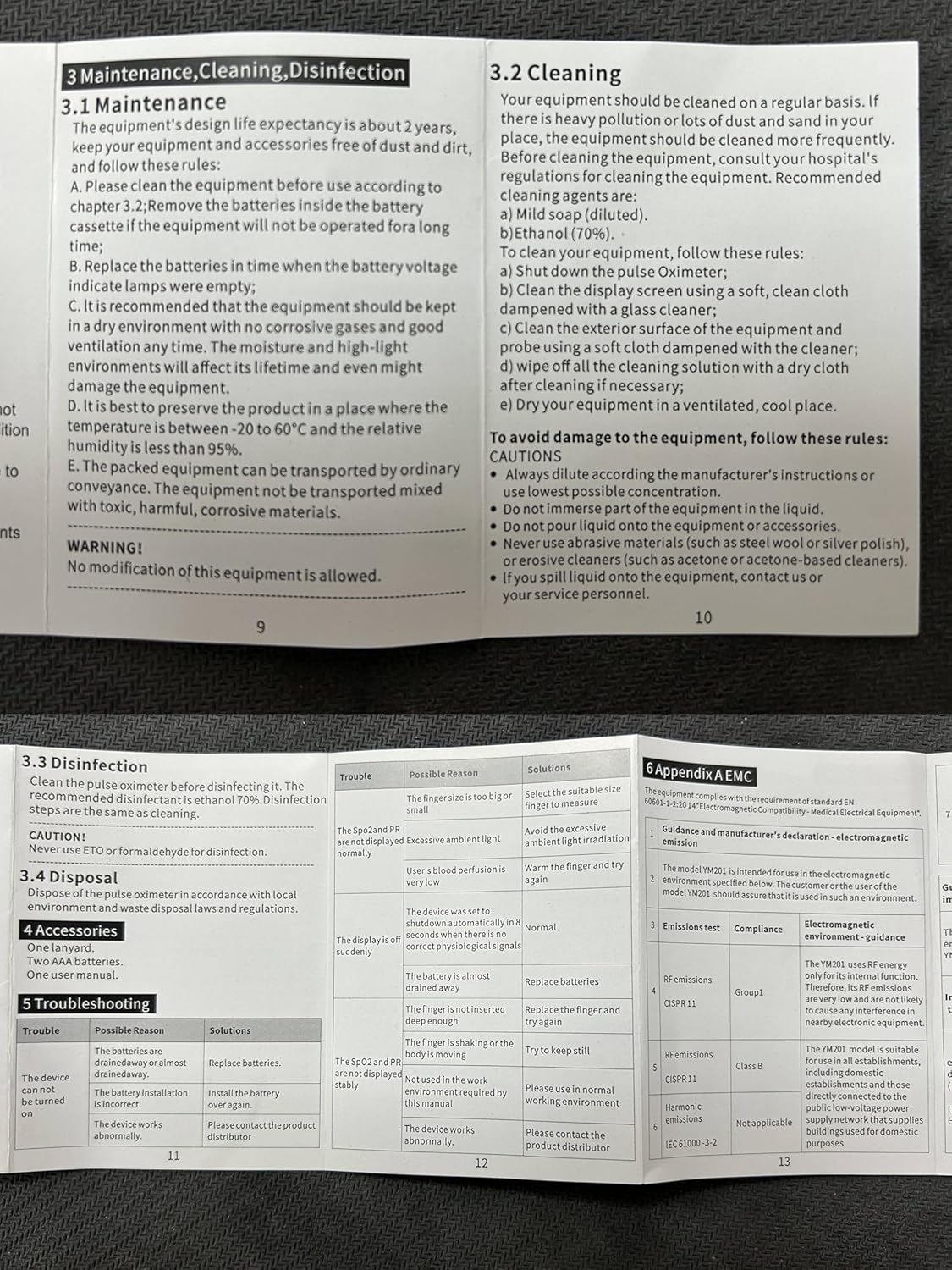 ESPOO Pulse Oximeter with 20 Memory, Oxygen Monitor Fingertip 4 Color TFT Display(SPO2), Alarm & Brightness Adjustable, Batteries & Lanyard Include(White&Black) - Image 7