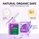 Gelike EC Nail Kit for Beginners: Purple Easy-Use Nail Polish Growth Treatment & Lavender Oil for Thin Weak Nails - for Stress Relief - Repair Split Nails - Spa & Night Care Routine - Image 5