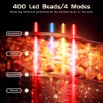 BNU Wireless Red Light Therapy for Face, 4 Modes LED Light Therapy Mask with 400 LED Beads, Dual 1000mAh Remote Control, 850NM Infrared Red Light Therapy for Anti-Aging at Home & Travel - Image 3