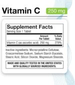 Puregen Labs Vitamin C 250 MG Supports a Healthy Immune System & Antioxidant Protection | Non-GMO | Gluten Free - 200 Tablets - Image 3