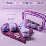 BS-MALL Makeup Brushes Set 23 Pcs with Finger Sponge – Essential Tools,travel set - Image 3