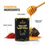 Pure Himalayan Shilajit Honey Sticks with Saffron – 30 Count | 75%+ Fulvic Acid, 85+ Trace Minerals | Natural Energy & Immunity Booster | Easy Single-Use Packets - Image 3
