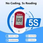 Blood Glucose Monitor Kit, Diabetes Testing with 100 Glucometer Strips,100 30G Lancets, 1 Lancing Device, 1 Blood Sugar Monitor with Control Solution, Large Menory Capacity, No Coding. - Image 4