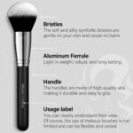 Makeup Brushes Set, Mlemle Professional 25 Pcs Makeup Kit, Include Foundation Powder Blush Concealers Eye shadows 21 Pcs Makeup Brushes and 2 Powder Puff, 2 Makeup Sponge(B01-Black) - Image 3