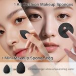 Makeup Brushes Set, Mlemle Professional 25 Pcs Makeup Kit, Include Foundation Powder Blush Concealers Eye shadows 21 Pcs Makeup Brushes and 2 Powder Puff, 2 Makeup Sponge(B01-Black) - Image 4