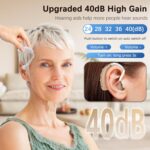 Hearing Aids for Seniors, Hearing Aids Rechargeable with Noise Cancelling and Volume Control, Hearing Amplifier for Adults Hearing Loss, Portable Behind-the-Ear Hearing Aid Headphones - Image 3