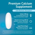 21st Century Calcium Plus D3 Liquid Filled Softgel, 1200 mg, 90 Count - Image 4