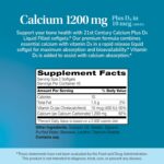 21st Century Calcium Plus D3 Liquid Filled Softgel, 1200 mg, 90 Count - Image 6