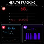 2026 Latest Screenless Fitness Tracker Band, Activity & Sleep Tracking Wearable with App Sync, Lightweight Waterproof Fitness Band for Men and Women (Black) - Image 3