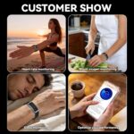 2026 Latest Screenless Fitness Tracker Band, Activity & Sleep Tracking Wearable with App Sync, Lightweight Waterproof Fitness Band for Men and Women (Black) - Image 4