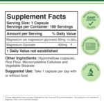 Magnesium Glycinate 400mg | 180 Capsules | Sleep, Muscle, & Heart Support | Vegan, Third Party Tested, Gluten Free, Non-GMO, by Double Wood Supplements - Image 3