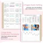 Fitness & Food Journal for Women, Undated 150-day Workout & Wellness Planner with Measuring Tape, Pink Weight Loss Journal for Setting Goals Tracking Exercise Training Diet Progress (9.5’’*7’’) - Image 3