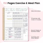 Fitness & Food Journal for Women, Undated 150-day Workout & Wellness Planner with Measuring Tape, Pink Weight Loss Journal for Setting Goals Tracking Exercise Training Diet Progress (9.5’’*7’’) - Image 4