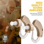 MEDca BTE Hearing Aids for Seniors - Behind the Ear Sound Amplifier Super Mini Size Sound Enhancer For Better Hearing (Pair) - Image 3