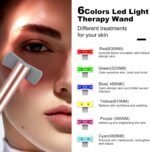 Red Light Therapy for Face, 6 in 1 LED Light Therapy Eye Equipment for Skin,Face Wand with Facial Massager, Skincare Facial Wand,Vibration, Thermal, Microcurrent，Portable Beauty Tools - Image 3