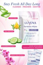 Luvena Feminine Wipes - Soft Wet Wipes for Women - Refresh & Resist Odor - Gynecologist Tested - Travel Friendly Cleansing Cloths - Cucumber Scented (25 Count, 1 Pack) - Image 5