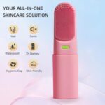 Facial Cleansing Brush, Silicone Electric Face Scrubber with 107°F Heat & Dust Cover, 3 Modes IPX7 Waterproof,Rechargeable Face Brush for Sensitive Skin, Travel & Women Gift - Image 5
