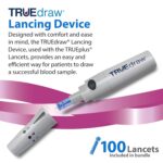 TRUENESS Blood Glucose Meter Bundle - Blood Glucose Monitor, Case, 100 Test Strips, 100 Lancets, Lancing Device, Control Solution - Fast, Easy Testing Supplies for Home Use - Image 4