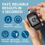 TRUENESS Blood Glucose Meter Bundle - Blood Glucose Monitor, Case, 100 Test Strips, 100 Lancets, Lancing Device, Control Solution - Fast, Easy Testing Supplies for Home Use - Image 6