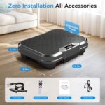 AoraPulse Vibration Plate Exercise Machine, Vibration Plate for Lymphatic Drainage Weight Loss, 400 Lbs Capacity Full Body Workout Vibrate Fitness Platform for Home Women Men - Image 4