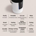 3-in-1 Hydrogen Inhalation Machine 240mL & Hydrogen Water Generator, 99.996% Ultra-Pure, Latest SPE/PEM Ionizer with Platinum Electrodes, 4-Hour Night Mode, Portable for Home, Travel, Car Use - Image 3