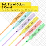 Sharpie® Tank-Style Highlighters, Chisel Tip, Mild Pastel Barrels, Mild Pastel Inks, Pack Of 6 Highlighters - Image 4