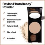 Revlon PhotoReady Blurring Face Powder Makeup, Longwear, Light-Medium Coverage with Flawless Finish, Shine & Oil-Free, 010 Fair Light, 0.25 oz - Image 3