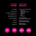 Pureboost Immune Clean Energy Booster, Refreshing Energy Drink Mix and Immunity Supplement with Elderberry, 1,200 mg Vitamin C, Vitamins A + D, and Zinc. (Elderberry Power, 30 Count) - Image 6
