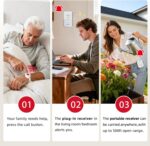 CallToU Caregiver Pager Wireless Call Button for Elderly/Senior,2026 New Version Pager with Vibration & Rechargeable,Nurse Alert System for Home Care Seniors (2 Pager and 2 Button) - Image 3