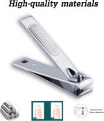 Nail Clipper Set, 6 Pcs Toenail Clippers, Stainless Steel Fingernail Clipper, and PU Leather Manicure Set, Gift Ideas (Beige) - Image 4