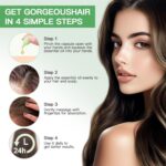 Hair Oil Capsules with Black Castor Oil & Vitamin E - Anti-Frizz Hair Vitamins Serum for Dry Damaged Hair - Leave-in Shine & Softness, Portable Travel Size (30 Count) - Image 8