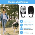 Simple Pedometer for Walking, Accurate Step Tracker with Carabiner, 3D Step Counter for Men Seniors - Image 3