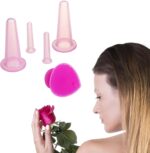 Cupping Therapy Sets - Face Cupping Set - Double Chin Reducer - Facial Cupping System - Silicone Massage Cups - Cupping for Cellulite Kit - Ideal to Shape Your Cheeks and Chin - by Sandine (Pink) - Image 5