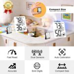 3 Pack Room Thermometer Indoor Hygrometer for Home, Digital Sensor Mini Humidity Gauge Meter, Temperature Humidity Monitor for Bedroom, Pet, Plant - Battery Included - Image 4