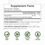 DEAL SUPPLEMENT Astaxanthin 24mg Per Serving (12mg Per Cap), 120 Softgels – Double Strength Microalgae – Antioxidant Supplements for Skin, Eyes, Joints & Immune Support – Non-GMO - Image 3