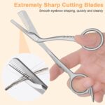 Diesisa Eyebrow Trimmer Scissors: Eyebrow Trimmer For Men with Comb - Eyebrow Scissors - with Double-headed Eyebrow Brush - Stainless Steel Beauty Tool for Women - Image 4