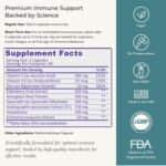 Immune Support Supplement with Vitamin C and Zinc, Sambucus Elderberry, Vitamin D3, Glutathione, Echinacea Capsules - Natural Immune Booster Herbal Supplements - Vegan, Gluten-Free (60ct) - Image 7