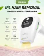 XSOUL At-Home IPL Hair Removal for Women and Men Permanent Hair Removal 999,999 Flashes Painless Hair Remover on Armpits Back Legs Arms Face Bikini Line, Corded - Image 3
