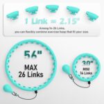 Weighted Hula Circle with 26/32 Links(56-66 Inch) for Adults Weight Loss, Infinity Fitness Hoop Plus Size, for Women Smart Exercise Equipment - Image 3