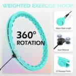 Weighted Hula Circle with 26/32 Links(56-66 Inch) for Adults Weight Loss, Infinity Fitness Hoop Plus Size, for Women Smart Exercise Equipment - Image 4
