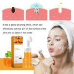 Turmeric Face Wash With Brush, Glow WashTurmeric Foaming Facial Cleanser for Blackhead & Pore Care, Daily Gentle Facial Cleanser Face All Skin -1Pcs - Image 3