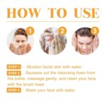 Turmeric Face Wash With Brush, Glow WashTurmeric Foaming Facial Cleanser for Blackhead & Pore Care, Daily Gentle Facial Cleanser Face All Skin -1Pcs - Image 6