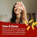 Barlean's Ideal Omega 3 Fish Oil Supplement, 1,000 mg Softgels, Pharmaceutical Grade EPA & DHA for Brain, Joint, & Heart Health, Orange Flavor, 60 ct - Image 4