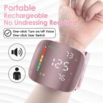 Wrist Blood Pressure Monitors for Home Use with Curved Screen, Rechargeable Bp Machine, One-Button Switch Voice and User, Easy to Use, 5.31-9.25inch Bp Cuff, with Storage Case Bp Monitor - Image 3