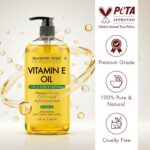 Majestic Pure Vitamin E Oil 8 Fl Oz - 100% Pure and Natural- Cold Pressed & Hexane Free Natural Hair Growth Oil for Eyelashes, Eyebrows, Skin, Body, Face, Nails & Scalp - Image 3