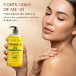 Majestic Pure Vitamin E Oil 8 Fl Oz - 100% Pure and Natural- Cold Pressed & Hexane Free Natural Hair Growth Oil for Eyelashes, Eyebrows, Skin, Body, Face, Nails & Scalp - Image 5