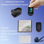 Athletic & Aviation Oxygen Monitor, Pulse Oximeter SpO2 and PR Value Waveform Blood Oxygen Neck/Wrist/Pulse Oximeter Fingertips (ferrous) - Image 5