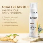 Hair Growth Spray, With Rosemary Oil and Biotin, Non-Greasy, Helps Prevent Hair Thinning & Hair Loss, for Scalp, 60ml Bottle - Image 3