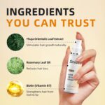 Hair Growth Spray, With Rosemary Oil and Biotin, Non-Greasy, Helps Prevent Hair Thinning & Hair Loss, for Scalp, 60ml Bottle - Image 4